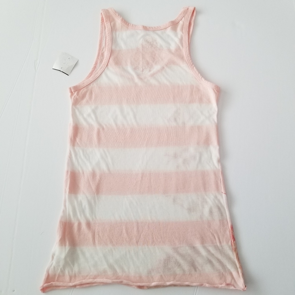 Blue Tattoo Flower Print Tank Top - Picture 2 of 10